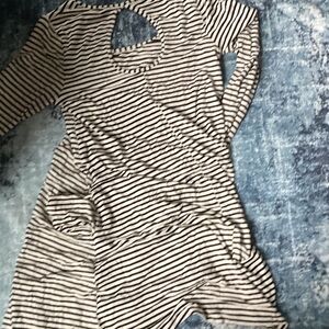 Vanity Black and White Striped Dress